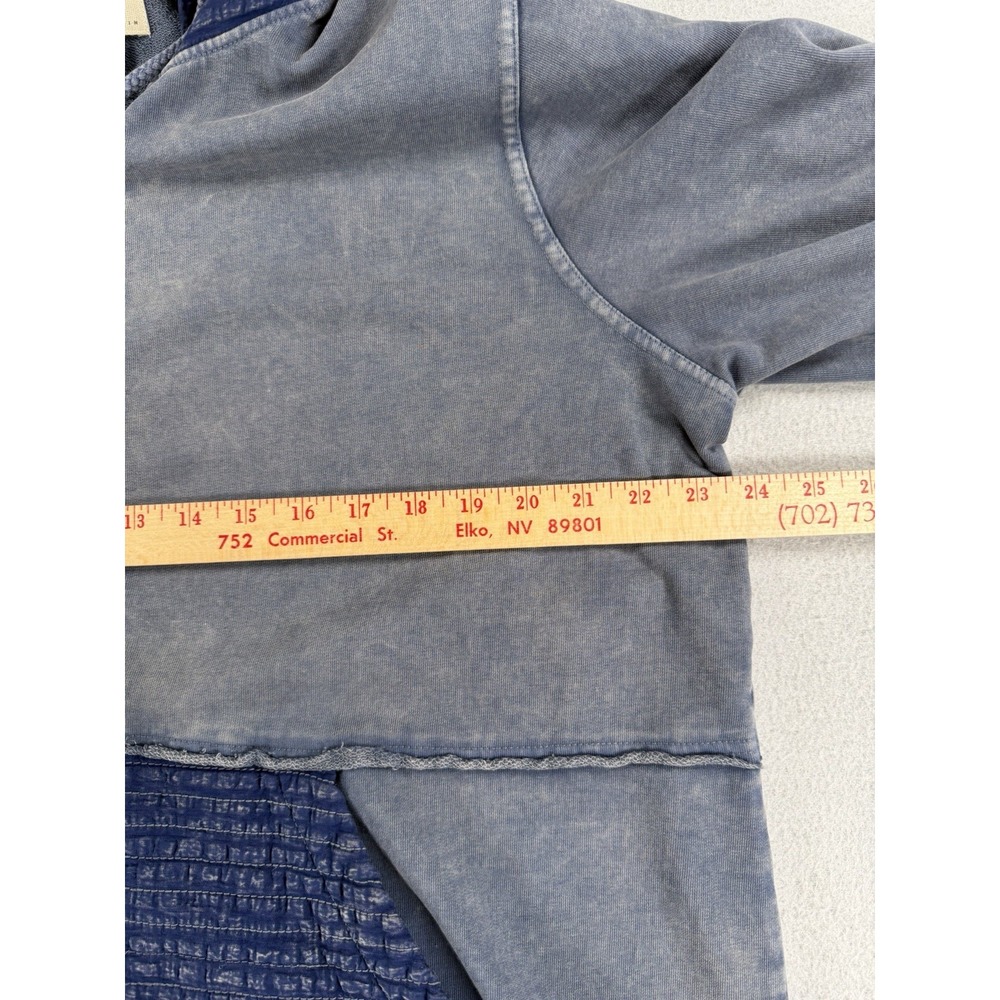 Logo Lounge Womens Size LARGE Blue Long Sleeve Zip Up Tunic Hoodie - Picture 6 of 7